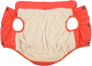 Теплий зимовий жилет для собак з флісовою підкладкою, захист від вітру, (XS: обхват грудей 35 см), помаранчевий
