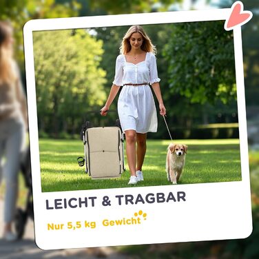 PawHut Будка-переноска для собак та котів, легка алюмінієва, складна, з подушкою, сіткою, дверима та кошиком для зберігання (Хакі)