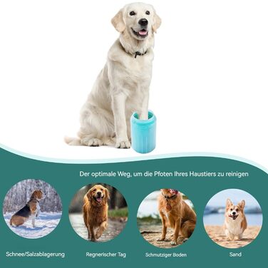 Портативний очищувач лап для собак Doggo-Twist, силіконові щітки, Ø5/6/7 см, для чищення бруду на лапах, Оранжевий M