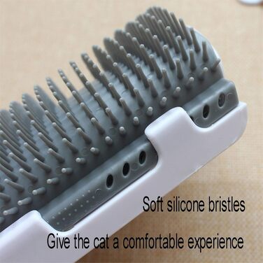Щітка для котів, щітка для котячого клітки, самостійна щітка для догляду за котами, ідеальна для довгошерстих та короткошерстих котів, приємна для догляду, щітка-масажер для краси (колір: рожевий)