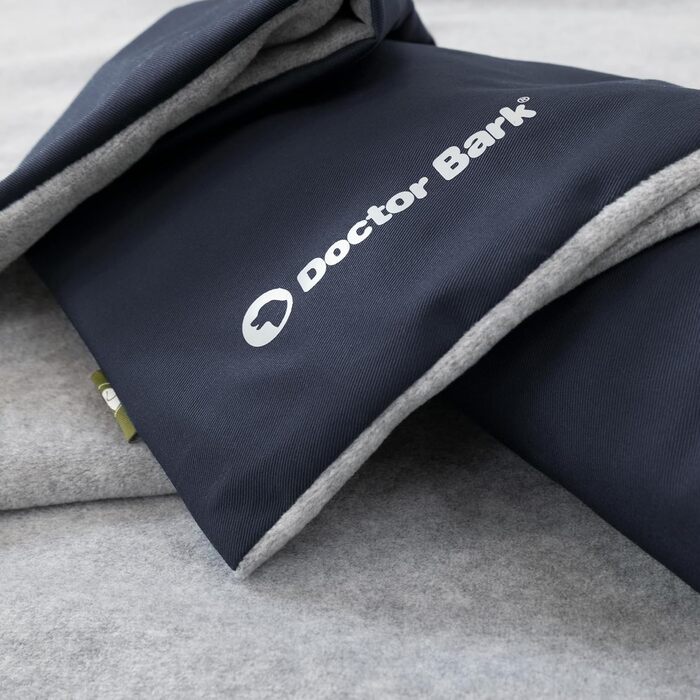 М'яке ліжко для собак великих порід Doctor Bark GreenLabel, XL, зелене/короїдний синій, легко миється