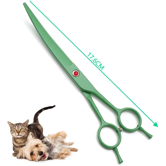 Набір професійних ножиць для собак 4 в 1: прямі, зубчасті, вигнуті ножиці + гребінець. Підходить для собак, котів та інших тварин