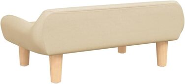 Ляжка для собак, м'яка, з подушкою, диванчик для маленьких собак та котів, тканина, кремовий колір