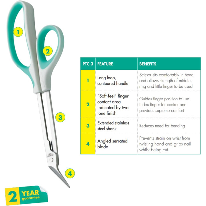 Пінцет Peta - ергономічний, великий діапазон, довжина 210 мм