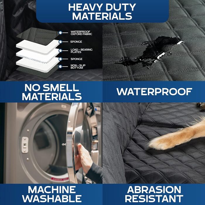 Захист сидіння для собак у вантажівці Ruff Liners: велика жорстка підставка, водовідштовхувальний захист, автомобільний аксесуар для собак