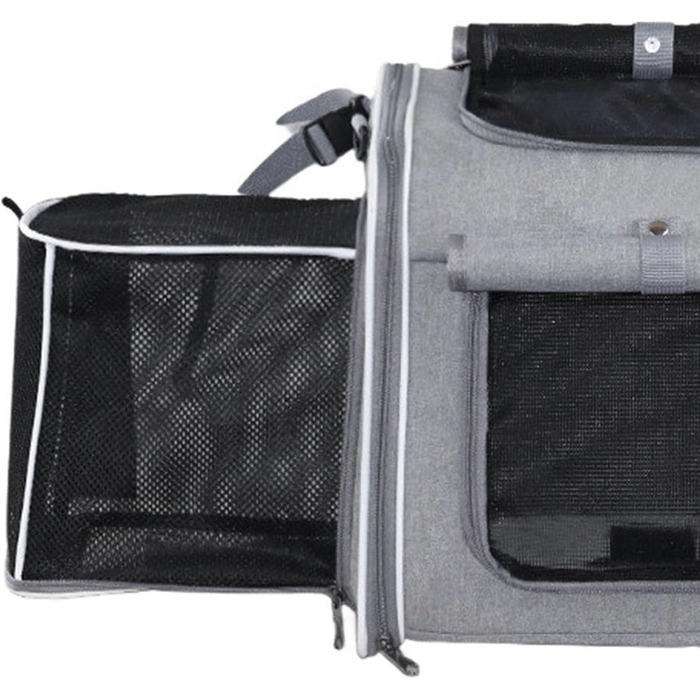 Велосипедний кошик для собак Haofy, переноска для тварин з 4 сітчастими вікнами, швидкознімний кріплення на кермо, для собак до 8 кг, сумка для перенесення, аксесуари для велосипеда (Сірий)