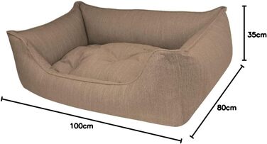 Ляжка для собак Eco Dog Erde: знімний чохол та наповнення, що стирається, для суглобів, м'яка, міцна, преміум-якість, Made in Germany, розмір XL (Taupe)