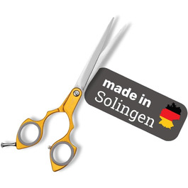 Ножиці для собак EHASO з нержавіючої сталі, 18 см, прямі, з алюмінієвою ручкою, золоті