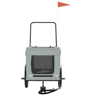 Візок для домашніх тварин Hundebuggy, сірий та чорний, для маленьких собак та котів, Oxford-Gewebe та метал