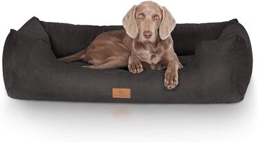 Кенгуру Кенгуру Hundebett Dreamline з велюру XXL 120 x 85 см Чорний - знімний чохол - легко мити - для великих, середніх та маленьких собак Чорний L 120 x W 85 x H 25 см