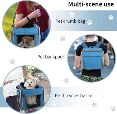 Велосипедна сумка для собак – багатофункціональна сумка-рюкзак для перевезення, подорожей, кемпінгу та прогулянок