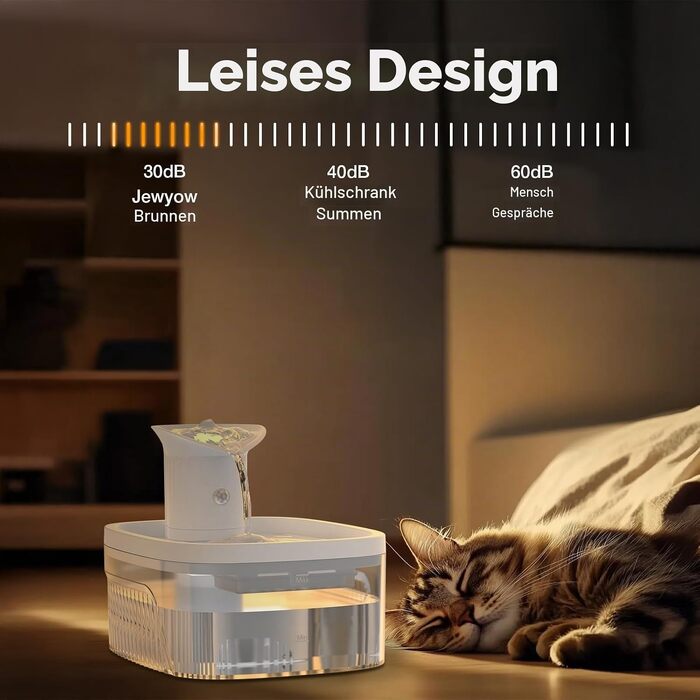 Бездротовий фонтан-питилка для котів з датчиком руху, ємність 2.5 л, білий
