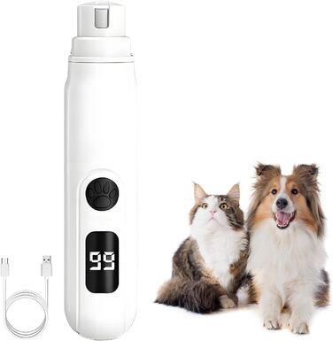 Електричний точилка для кігтів собак та котів, 3 швидкості, тиха робота, для великих, середніх та маленьких порід