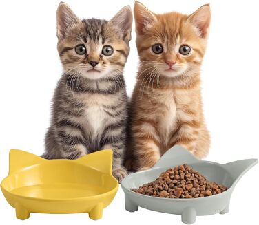 Набір мисок для котів Navaris (3 шт.) - антиковзаючі, 210 мл, для води та корму, миються в посудомийній машині