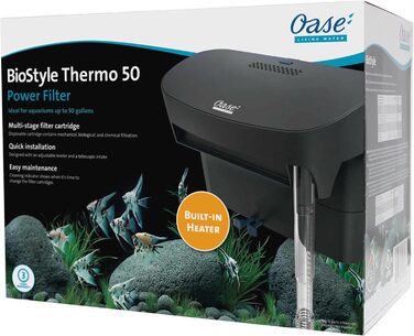 Внутрішній акваріумний фільтр OASE BioStyle Thermo 50 сірий, з обігрівачем