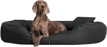 Ортопедичне ліжко для собак Tierlando® Sammy з віскоеластичним матрацом та високим бортиком з міцного поліестеру. Розмір: 140x105 см. Забезпечує комфортний та щадний сон для суглобів вашого улюбленця.