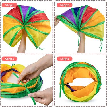 Туннель для котів, іграшка-труба, складаний, для кошенят, цуценят, кроликів, в приміщенні та на вулиці (S-Colorful, Colorful-S)