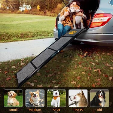 Східці для собак DOKKOME 160 см: Автомобільна рамка для великих собак, стабільна, з антиковзким килимком