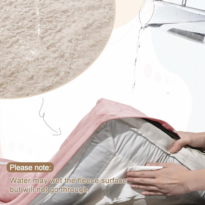 Велике ортопедичне ліжко для собак, сірого кольору, водонепроникне, знімний чохол, 4 сторони, м'яке, неслизьке, 36.0' x 27.0' x 6.5' (7'H), рожеве, однотонне, прямокутне