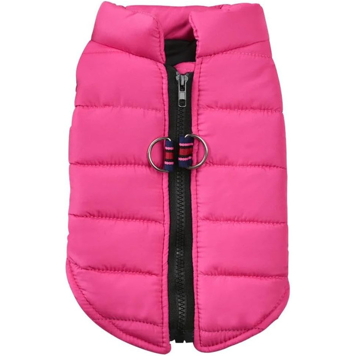 Тепла жилетка для собак на осінь та зиму: м'яка та зручна жилетка для хаскі, чихуахуа, мопс, бульдог, лабрадор. Вітро- та водонепроникна жилетка для собак, червона (рожева), XL