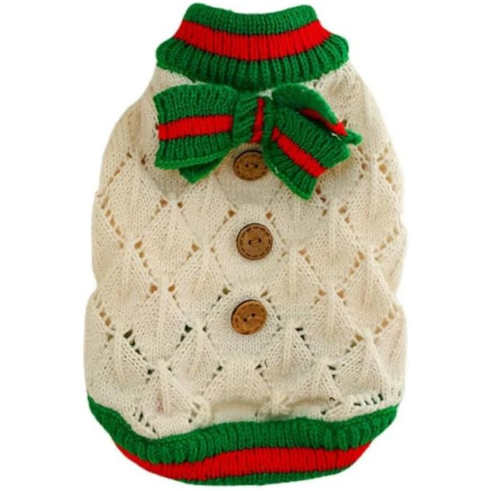 М'який, затишний одяг для котів на осінь та зиму: в'язаний светр для маленьких собак, цуценят, кошенят, куртка, ангорська в'язана кофта (зелений, S)