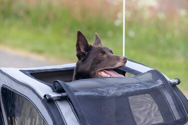 Підстилка для собак Karlie Doggy Liner Paris De Luxe Teflon®, сіро-чорна, розмір L (148x90x88 см)