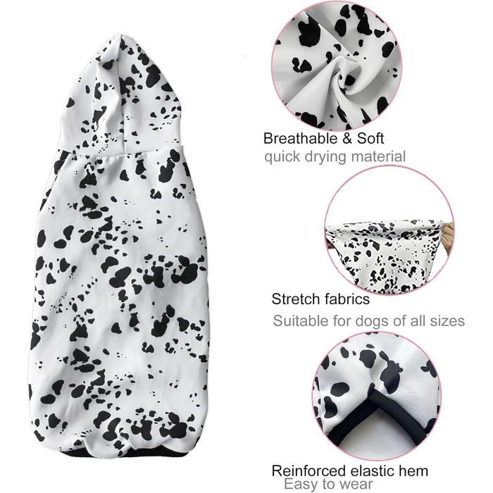 Світшот з капюшоном для собак Далматинець, M (12-20 фунтів), костюм на Хелловін