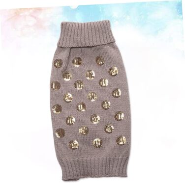 Теплий одяг для собак Angoiy Strickpuover - зимовий костюм для собак, зручний, великий розмір (Mx3pcs, сірий)