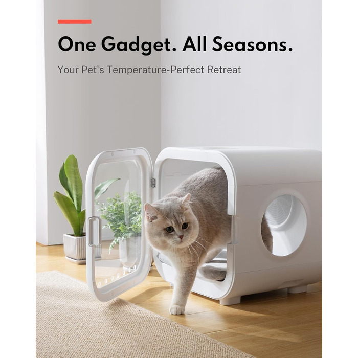 Haustiertrockner HomeRunPet Drybo Plus: Безшумний, автоматичний фен для собак та котів (50л, білий)