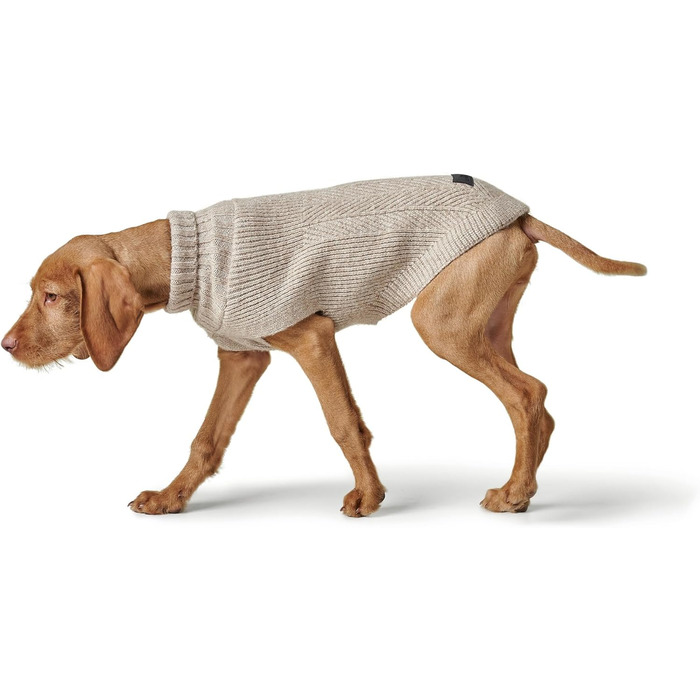 Пуловер для собак Hunter GENF, бежевий, з перекидним коміром, з еластичного переробленого поліестеру