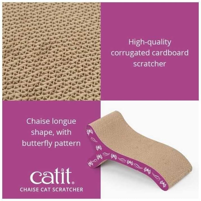 Кігтечка для котів Catit з картонної гофрованої гондоли з котячою м'ятою, S-подібної форми