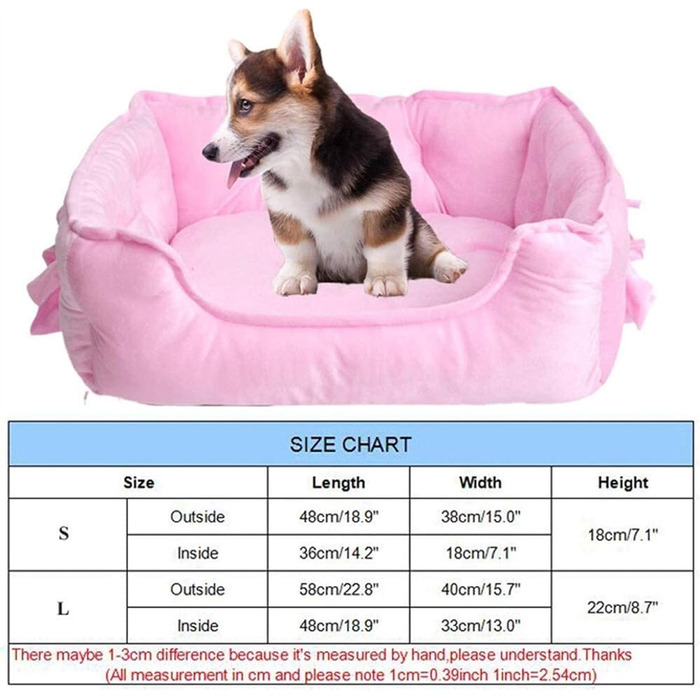 Ліжко для собак та котів Prinzessin, м'яке флісове будиночок, тепле зимове ліжко для цуценят, рожевий колір, розмір L