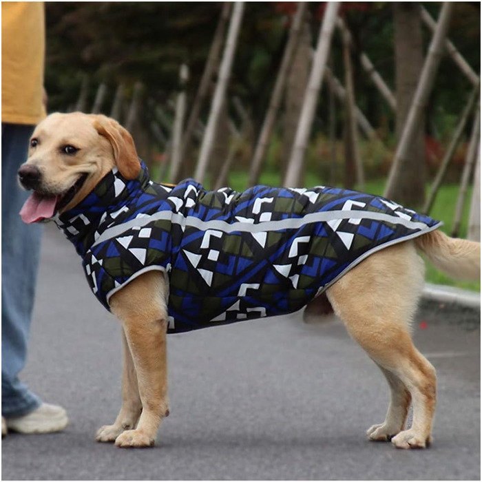 Теплий зимовий одяг для собак: зручний бавовняний халат для маленьких, середніх та великих собак (6XL, блакитний)