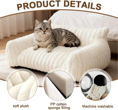 М'яке ліжко для собак та котів RANJIMA: зручне, пухнасте, миється, для кошенят та цуценят