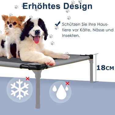 Лежанка для собак з балдахіном, велика (L) 92 x 76 x 92 см, водонепроникна, з дихаючою сіткою