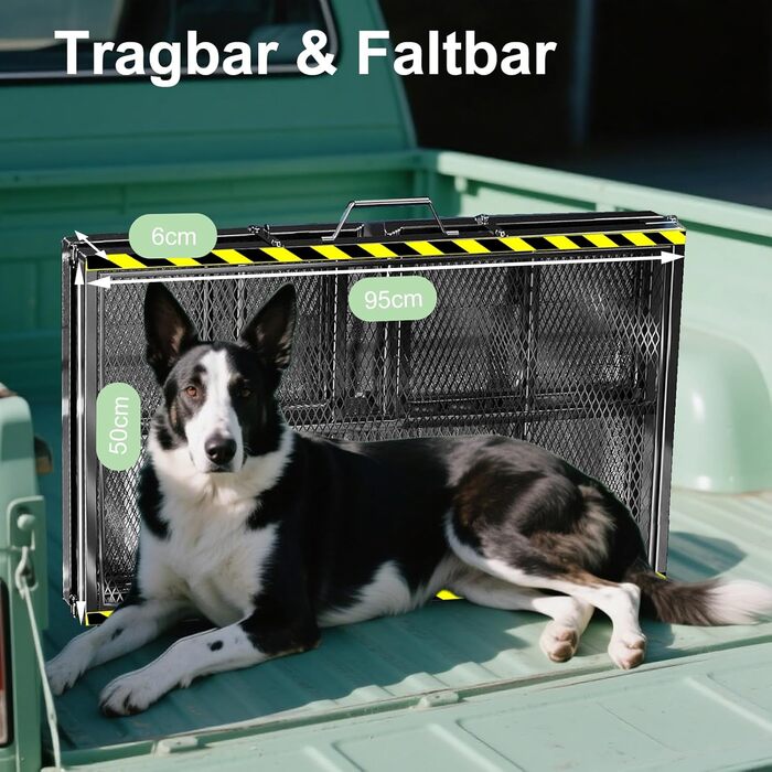 Рампа для собак у автомобіль Extra 190 см, складана, для великих порід (до 180 кг), 190x50 см