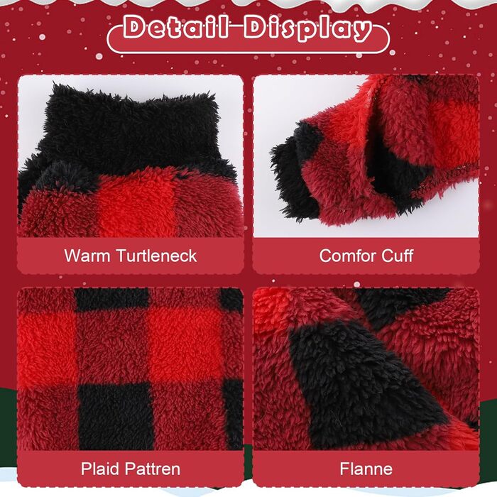 Піжама для собак з коміром-стійкою, флісовий пуловер для собак, зимовий, милий, одяг для маленьких собак, одяг для цуценят, комбінезон для домашніх тварин, чихуахуа, йоркширський тер'єр, одяг для котів (XS, червоний/подорож, однотонний (Getaway Solids), M