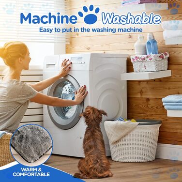 Водонепроникна ковдра для собак PAW BRANDS, преміум, 152x127 см, машинне прання, плед з штучного хутра для великих собак і домашніх тварин, захист меблів