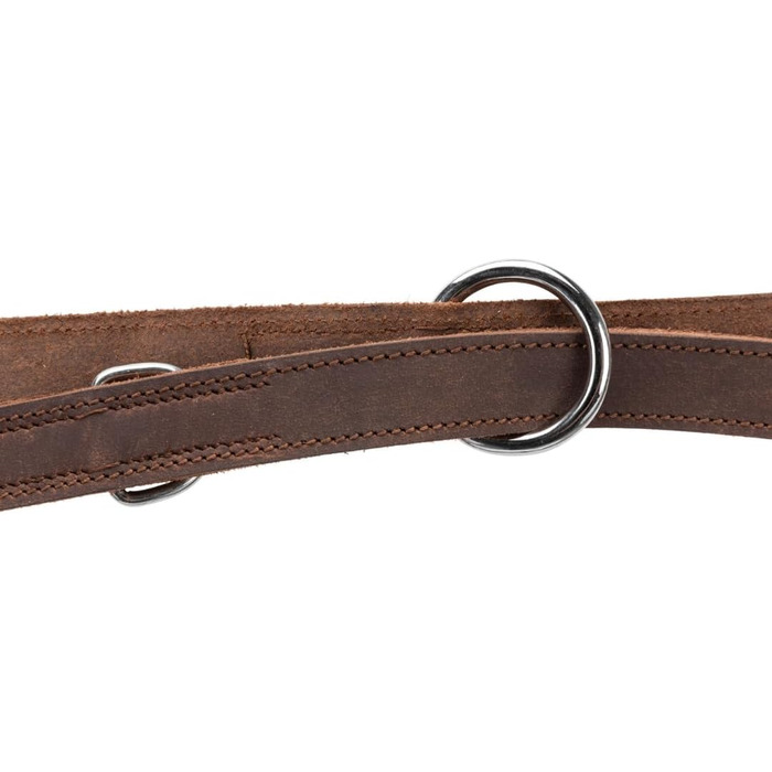 Шкіряний повідець для собак TRIXIE Rustic, регульований, L–XL, 2 м, 25 мм, темно-коричневий, для великих порід