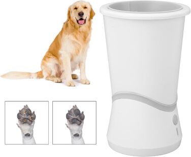 Автоматичний мийка лап для собак Gernie, 2-в-1 портативна мийка лап з м'якою силіконовою щіткою, електрична