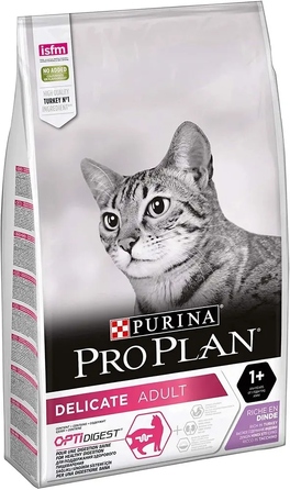 Корм для дорослих котів PRO PLAN Adult Delicate Digestion з індичкою, 10 кг