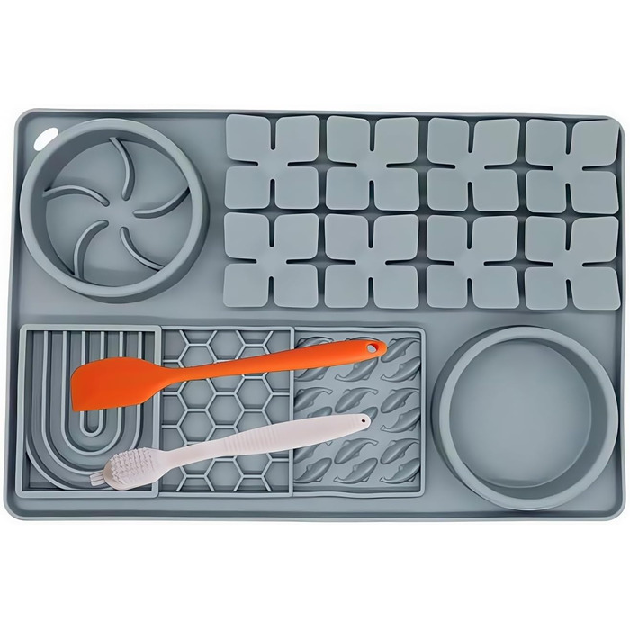 Силіконова килимок-головоломка для собак та котів з присосками, повільний набір для годування, інтерактивна килимок для носа, навчання пошуку їжі