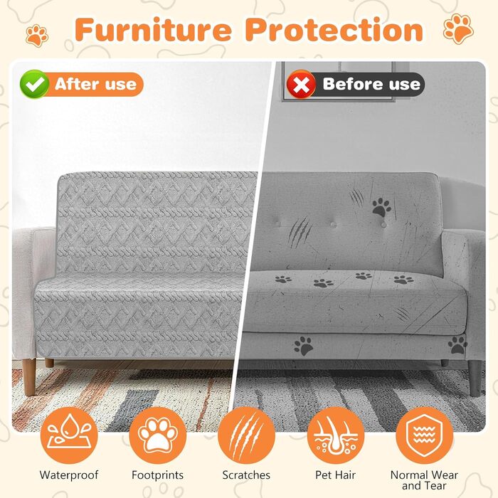 Водонепроникний плед для собак (150x128 см) - м'який та зручний для подорожей та дому