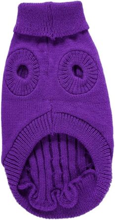 Пов'язка на голову для собак POPETPOP з акрилових волокон, милий дизайн, тепла, для зими, можна прати та використовувати повторно (XL, фіолетовий)