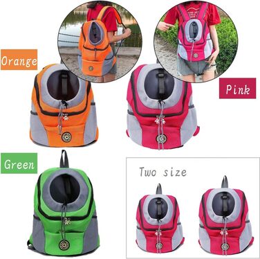 Сумка-переноска для домашніх тварин, рюкзак для маленьких собак та котів до 6,8 кг, сумка для подорожей, дихаюча конструкція, водовідштовхувальне дно