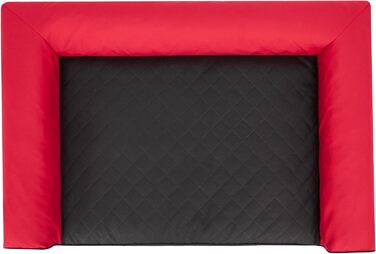 Килимок для собак DOGGY, лежанка для собак, лежанка-кільце, лежанка для собак, подушка для собак, ліжко для собак, софа для собак, корзина для тварин, лежанка для собак, собача софа, матрац для собак: Червоний з чорним, XL - 100 x 66 см XL Червоний з чорн