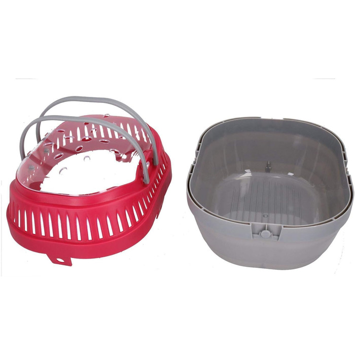 Транспортний бокс для морських свинок, щурів, дегусів, великий, червоний, 3 шт.