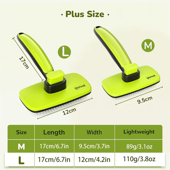 Перукарська щітка Pecute для собак та котів: видаляє підшерстя, масаж, самоочищення, для короткошерстих тварин