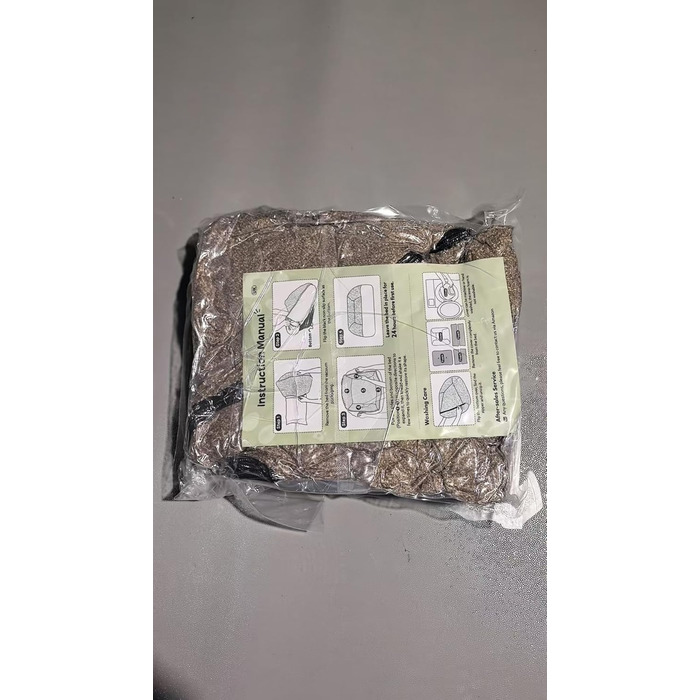 Крісло-лежанка для собак великих порід, XXL, світло-сіре, 106x76x20 см, знімний чохол, неслизьке, з підковою для шиї