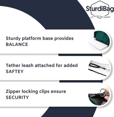 Сумка-переноска для домашніх тварин STURDI PRODUCTS SturdiBag, велика, з регульованою висотою